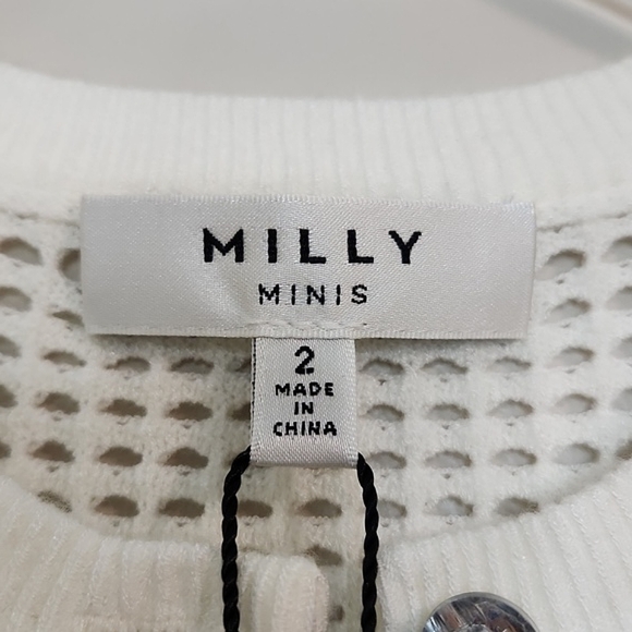 Milly Minis Perforated Cardigan Sweater, Size 2 ~ NWT - Picture 4 of 10